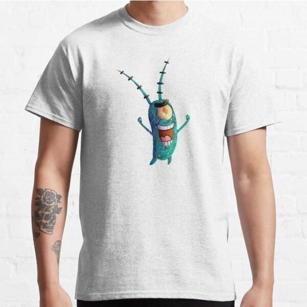 Plankton Cartoon Villain Funny Graphic Unisex T-Shirt